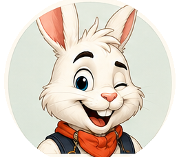 Bunny smiling and winking