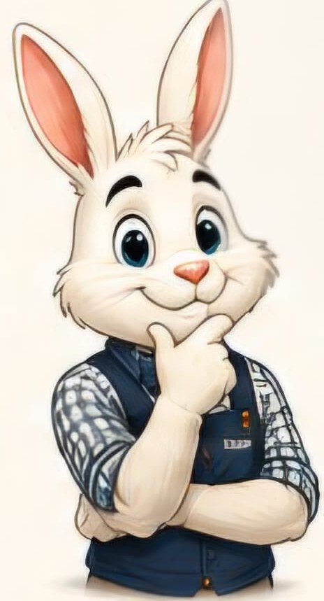 Bunny thinking about website questions